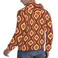 thumbnail image 6 of Kdxio 70's Retro Print Mens Casual Hooded Collar Drawstring Hoodies Pullover Sweatshirts Casual Long Sleeve Shirts-3X-Large, 6 of 7