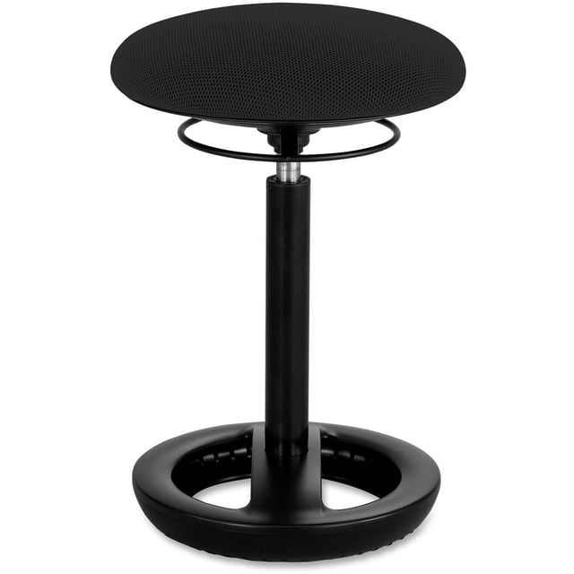 Safco Twixt Active 22" Backless Drafting Chair in Black Fabric
