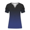 thumbnail image 3 of Womens Plus Size,Women Shirts Short Sleeve Loose Plus Size Tee Tops V-Neck Tunic Blouse, 3 of 6
