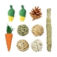 thumbnail image 1 of 9 piezas de juguetes para masticar hámster Juguetes y accesorios de materiales naturales atención Juguetes para conejillos Sunnimix bola de ejercicio de hámster, 1 of 8