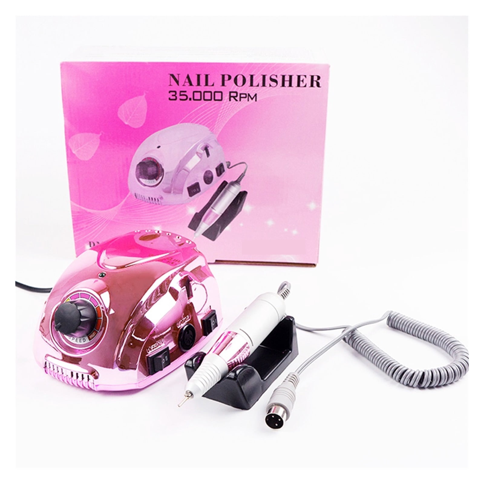 Professional Nail Drill Machine, Electric Polishing Lcd Digital Display, 35000RPM Nail Salon Sander, Pedicure Drill Head Kit