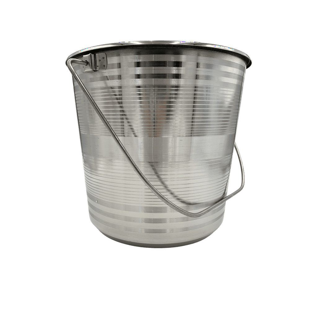 Stainless Steel Milk Pail Bucket with Lid & Handle