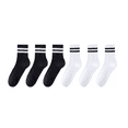 thumbnail image 1 of Calcetas Mujer Hombre Algodón Calcetines Deportivo 6 Pares 3 Negro 3 Blanco 22.5MX-27MX, 1 of 5