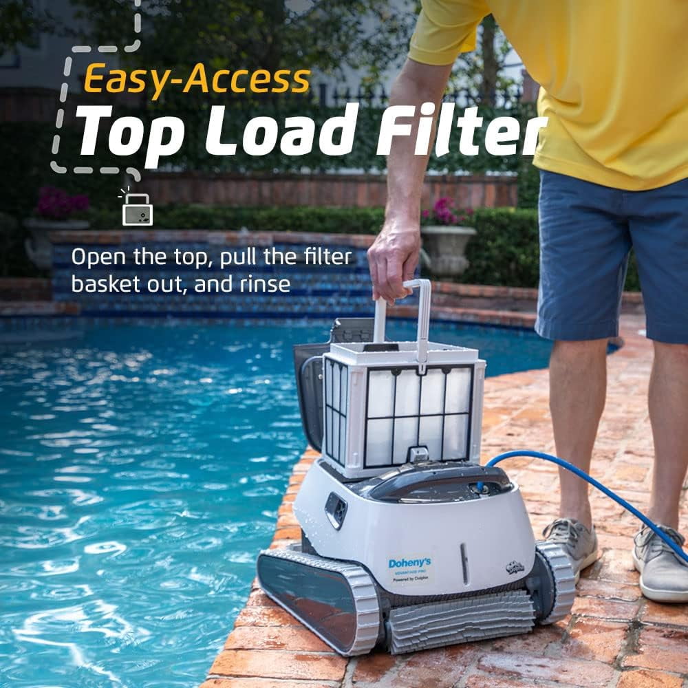 Dolphin Advantage Pro Wi-Fi Automatic Robotic Pool Vacuum Cleaner. 1-Hour Quick Clean. Waterline Scrubber Brush. Ideal for In-Ground Pools up to 50 FT in Length