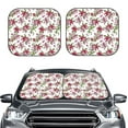 thumbnail image 2 of Balery 2 Piece Lilies Flowers Car Windshield Sun Shade|Foldable Front Windshield Shade for Car Front Window for Most Sedans SUV Truck-Large, 2 of 7