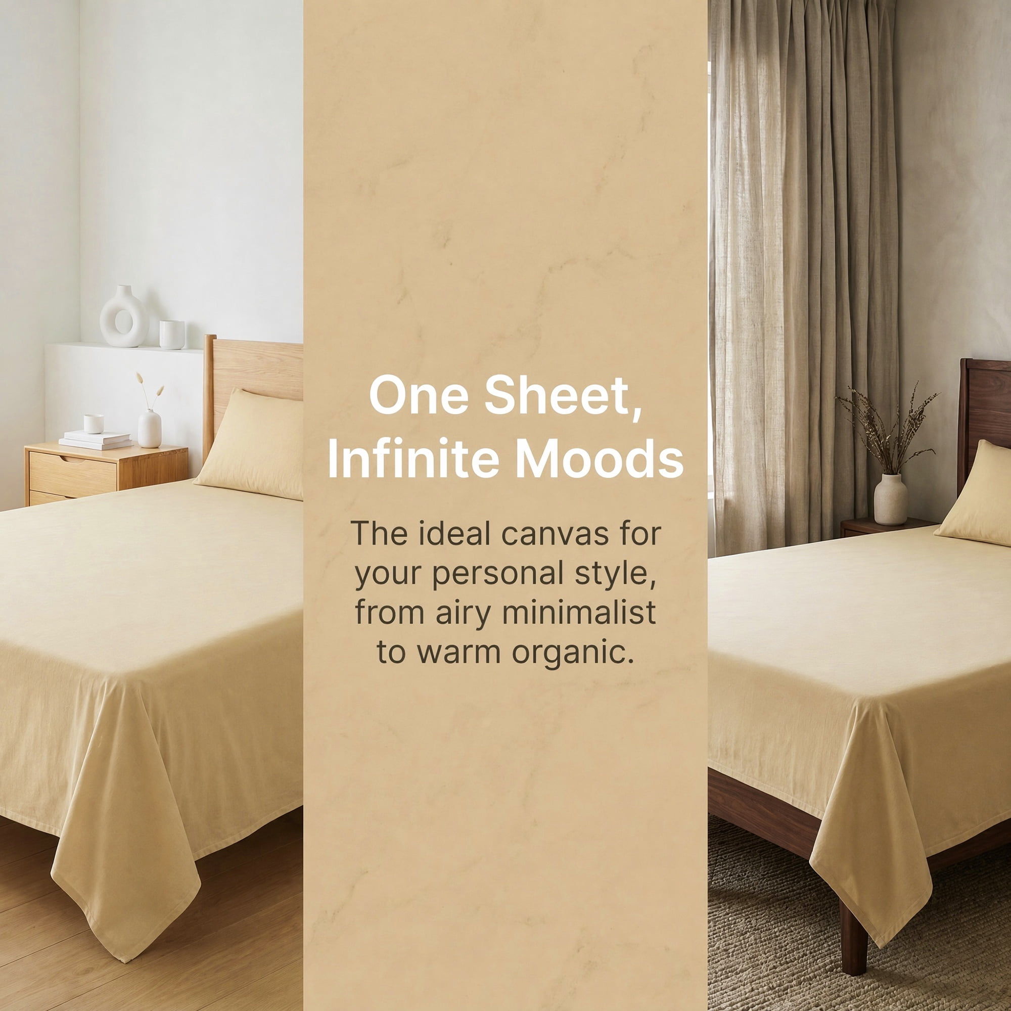 Unique Bargains Cotton Gauze Bed Sheet Soft Flat Sheet Cozy Bedding Creamy Yellow 91"x96"