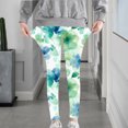 thumbnail image 4 of Odeerbi 3-8 Years Kids Girls Floral Leggings Stretchy Tights Compression Pants Soft Comfortable Ankle Length Pantyhose, 4 of 6