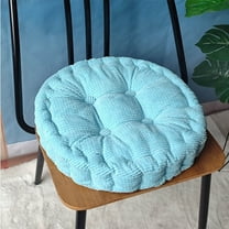 Fmbmuo 16x16 Inch Seat Cushion Thick Round Fade Resistant Seat Cushions, 1Pcs Modern Cotton Cushion (Blue)
