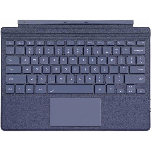 Slim Portable Wireless Type Cover Keyboard with Multi-Touch Trackpad & 7-Color Backlit Keys Compatible with Microsoft Surface Pro 7 /7/6/5/4/3, Blue