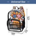 thumbnail image 4 of Large Clear PVC Backpack Heavy Duty See Through Backpack for Adults Work Travel, Flag Highland Cow Printed 12L, 4 of 8