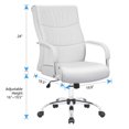 thumbnail image 2 of Lacoo Faux Leather High-Back Executive Ergonomic Office Desk Chair, White, 2 of 8