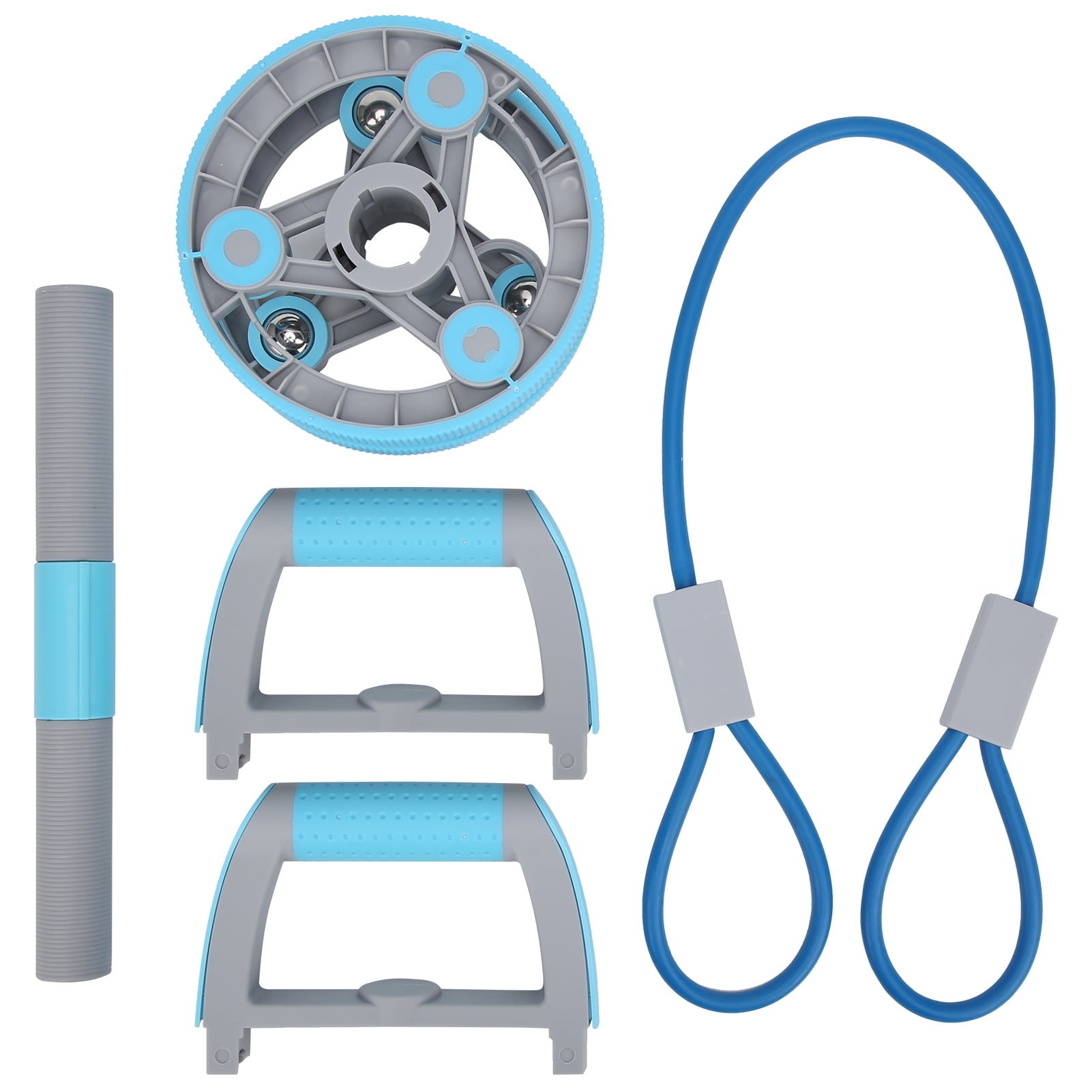 Juego de ruedas para ejercicios rueda abdominal combinada multifuncional rueda abdominal rodillo de entrenamiento fisico parte superior de la linea Bodega Aurrera en linea