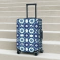 thumbnail image 6 of Rateoe Vintage Blue Printed Luggage Cover, Suitcase Protector Fits 18-32 Inch Luggage-Large, 6 of 7