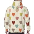 thumbnail image 6 of Bingfone Heart Polka Dot Men'S Drawstring Hoodie Long Sleeve Pocket Sweatshirts-X-Large, 6 of 9