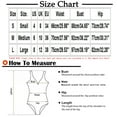 thumbnail image 3 of WREESH Womens One Piece Swimsuit Solid Color Swim Suits New Fashion Splicing Swimsuit Casual Bikini Swimsuit Sleeveless Bathing Suits Orange, 3 of 5