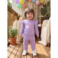 thumbnail image 3 of Cjfdfy Newborn Baby Girls One Birthday Outfit First Birthday Ruffle Long Sleeve Cake Embroidery Tops And Colorful Elastic Waist Pants Set Cute 1St Birthday Fall Winter Clothes Set, 3 of 8