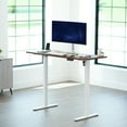 thumbnail image 2 of VIVO Electric 60” x 24” Stand Up Desk, Rustic Vintage Brown Tabletop White Frame, 2 of 7