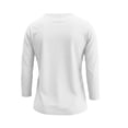 thumbnail image 5 of Wang6 Women 3/4 Sleeve Basic T Shirts Trendy Slim Fit Solid Tops Fall Crew Neck Going out Tees 0702LiWhite XS, 5 of 5