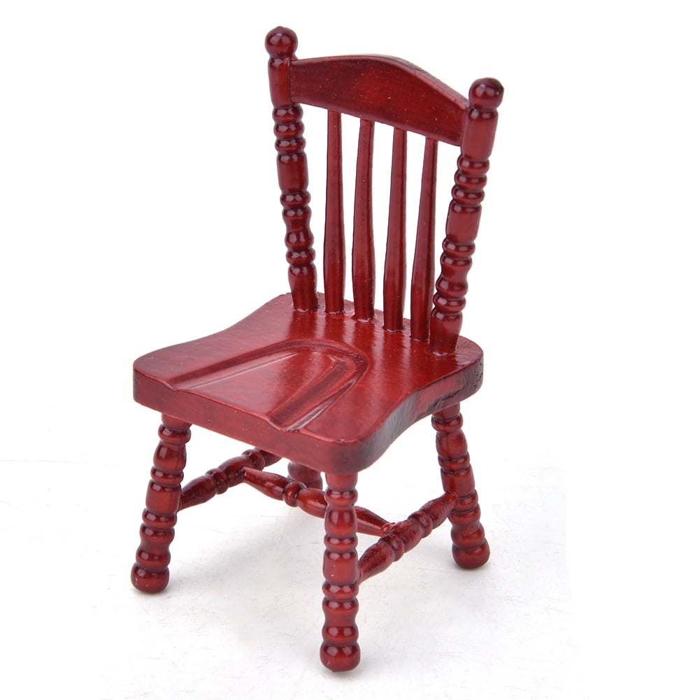 Dollhouse Chair, 112 Toy Chairs Wood 4.2x4.2x7.8cm For Kids