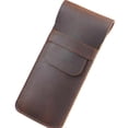 thumbnail image 1 of Leather Pen Case Holder Handmade Fountain Cover Large Brown, 1 of 4