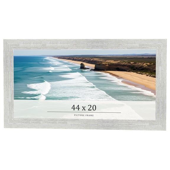 44x20 Frame White Real Wood Picture Frame Width 1.5 inches | Interior Frame Depth 0.5 inches | Barn