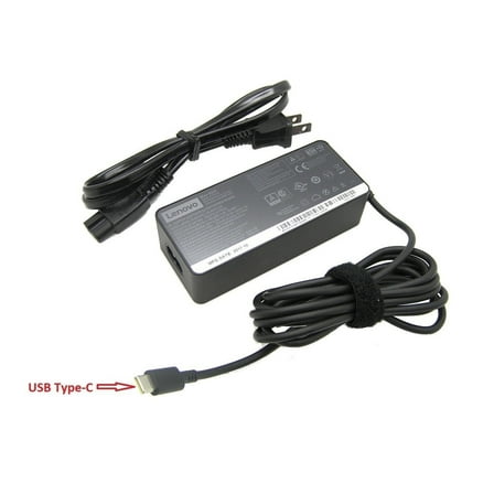 New Genuine Lenovo ThinkPad 65 Watt 20V 3.25A Type C USB AC Adapter GX20P92530