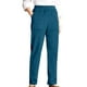 thumbnail image 1 of Pantalones de pana Prolriy para mujer, pantalones casuales de pierna recta a rayas, con cintura elástica, color liso, con personalidad, color azul marino, talla XXL., 1 of 4