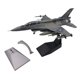 thumbnail image 1 of F16D Fighter a escala 1/72 fundido a presión con 2 soportes de exhibición decoración de escritorio modelo de avión para el hogar, 1 of 9