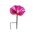 thumbnail image 2 of Artificial Flower-Shaped Bird Bath and Feeder - Metal Ground Stake Bird Bath with Cute Tray Design, Outdoor Garden Decoration for Bird Lovers, Lawn and Yard Bird Attractor （2 Pcs）, 2 of 5