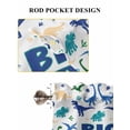thumbnail image 6 of Funny Dinosaur 2 Panel Kitchen Curtains for Windows, Cute Dino Blue Cartoon Boys Girls Children Bathroom Privacy Curtain, Home Décor Window Treatment for Bedroom/Living Room 55"x45", 6 of 6