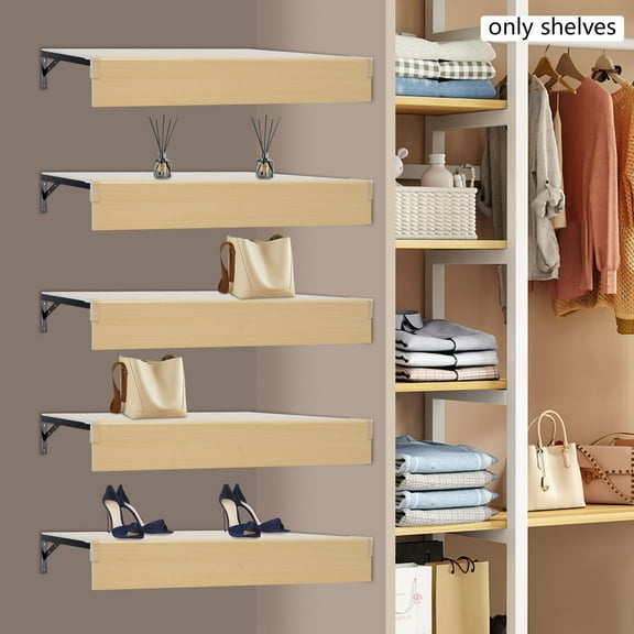 5 PCS 24x16in Wire Rack Cover Set, Shelf Covers Wire Rack Cover, Wood Grain PVC Shelf Liner, Cabinet Organizer for Store Pantry, Cabinet Bathroom, Kitchen Shelving Light Wood Color