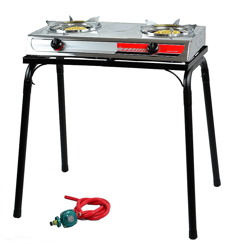 Black XtremepowerUS 95524 Outdoor Propane Griddle Set Camping Stove 