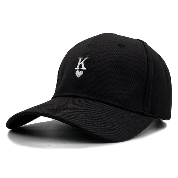 Gorra de béisbol lisa bordada en algodón con diseño de letra K