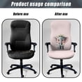 thumbnail image 4 of SCRAWLGOD Elephant Daisy Pink Comfortable Office Chair Covers Washable Stain Resistant Chair Covers for Office Desk Chairs Removable Anti-Dust Desk Chair Slipcovers, S, 4 of 7
