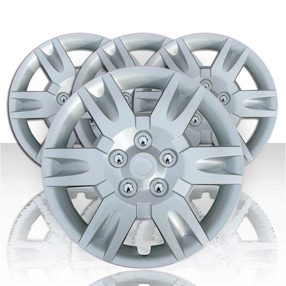 Set of Four 16" Silver Hubcap Wheel Covers for 2005-2006 Nissan Altima (Push-on)
