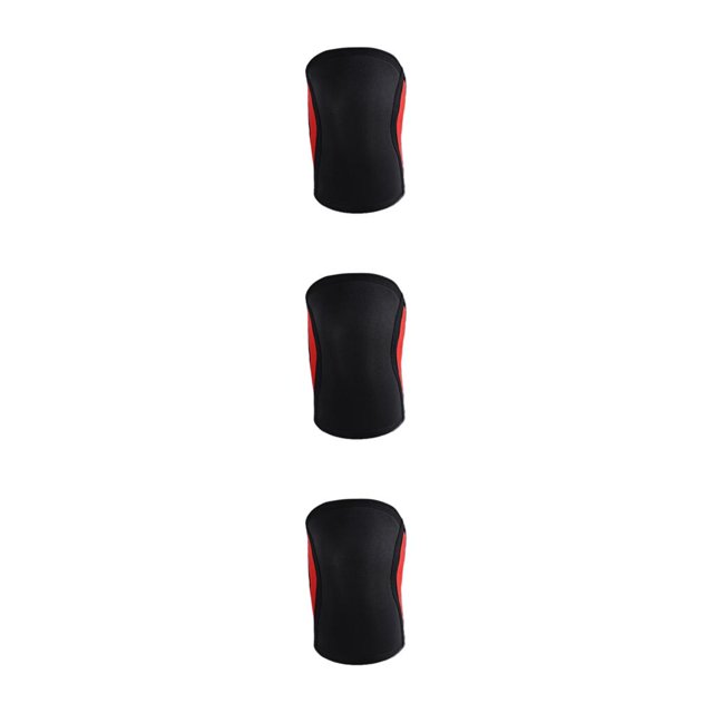 Thinsony 1/2/3/5 Fashionable And Knee Sleeves For Weightlifting - Lightweight Protection Knee Sleeves Weightlifting Blended Model A black red L 3PCS