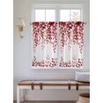 thumbnail image 6 of Tier Curtains 45 Inches Long, Red Eucalyptus Leaves Window Treatment Curtain Drapes, Summer Botanical Weeping Small Curtain Drapes for Bathroom Laundry Room, 27.5"x45", 2 Panels, 6 of 7