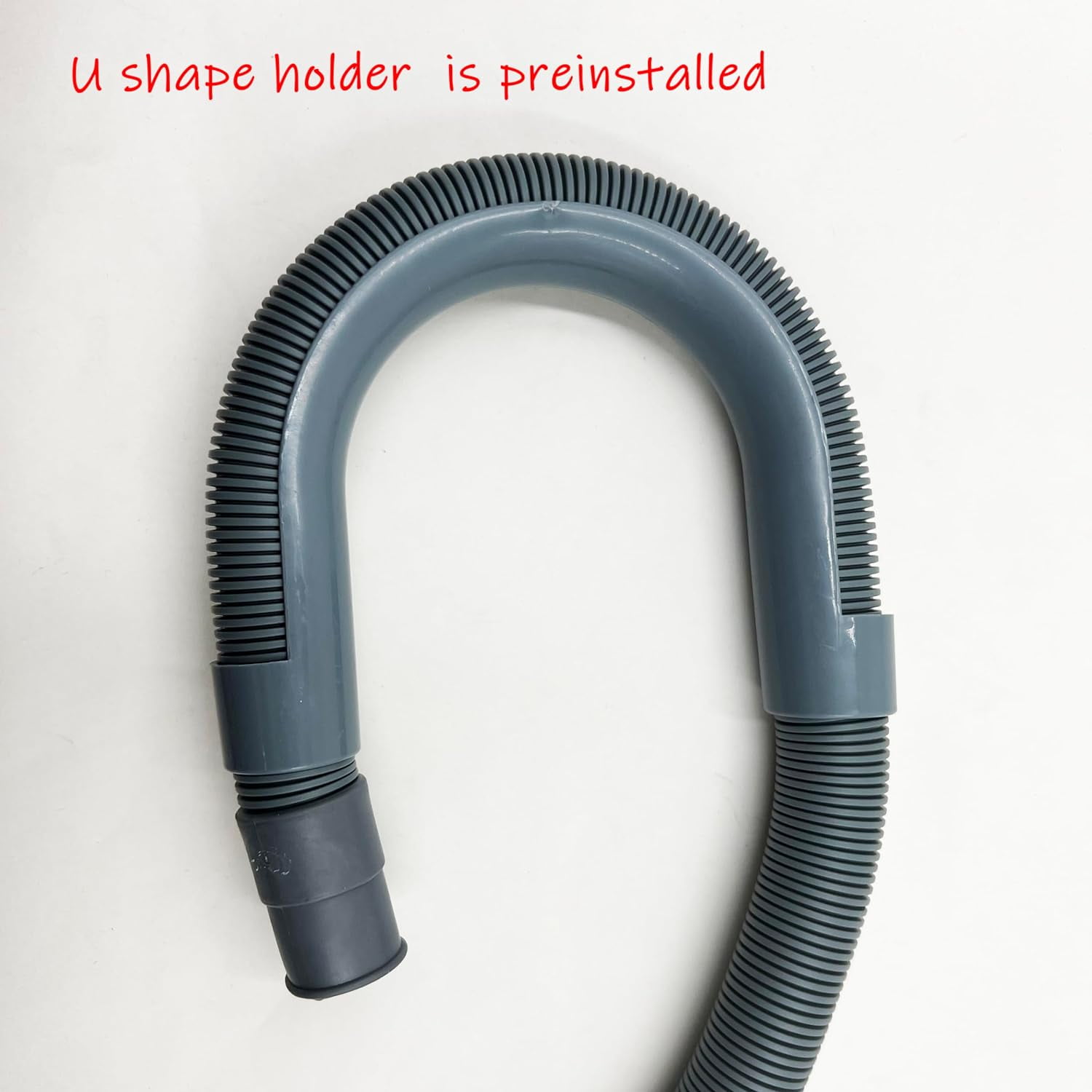 16 Feet Universal Washing Machine Drain Hose Flexible Dishwasher Drain Hose Extension Kits Corrugated Washer Hose w/ 1 Adapter 4 Hose Clamps 1 U-Bend Hose Holder