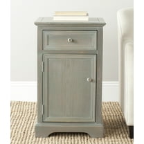 SAFAVIEH Jarome Nightstand with Storage Drawer And Cabinet, French Grey
