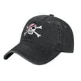 thumbnail image 5 of Pink Girl Pirate Skull Baseball Cap Men'S Women'S Fashion Hat Vintage Adjustable Unisex Casquette, 5 of 6