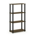 thumbnail image 5 of Furinno 23.6 W x 11.4 D x 43.25 H 4-Shelf Decorative Shelves, Columbia Walnut and Black, 5 of 5