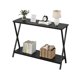 thumbnail image 1 of 2 niveles industrial style narrow consola estante - long sofa mesa para sala de estar, hallway, y foyer, 1 of 7