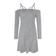 thumbnail image 4 of Vestidos Para Mujer Vestidos Casuales Moda Color Sólido Sling Manga Larga Midi Vestido Odeerbi ODB135886, 4 of 5
