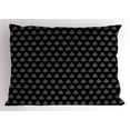 thumbnail image 1 of Black and White Pillow Sham, Scrolled Style Abstract Monotone Drop Shapes Repeating in Harmony, Decorative Standard Size Printed Pillowcase, 26 X 20 Inches, Black and White, by Ambesonne, 1 of 2