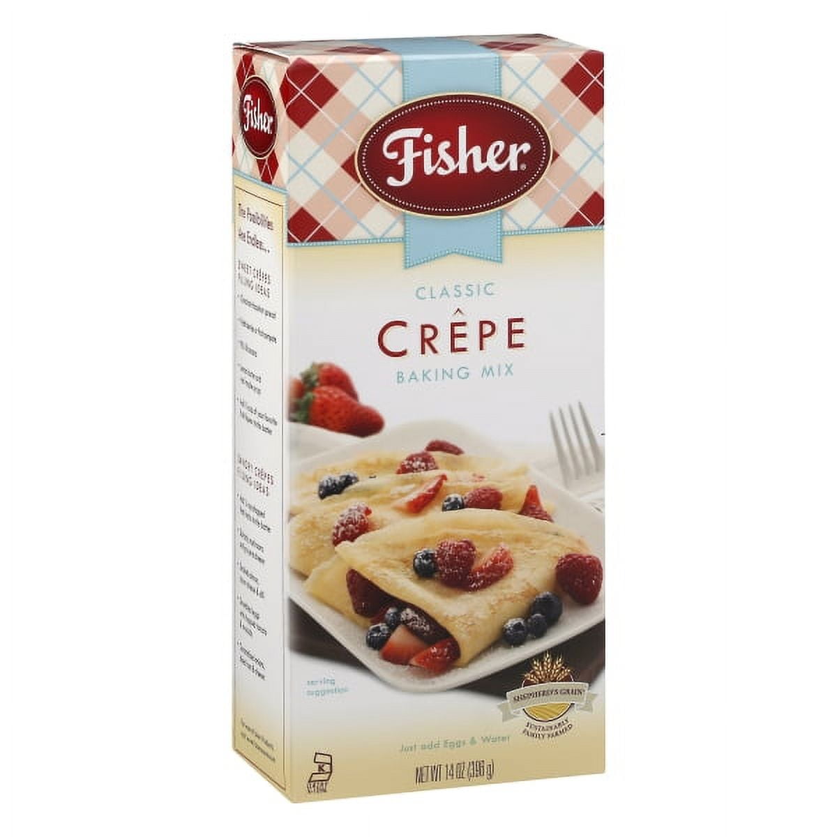(3 pack) Fisher Classic Crepe Baking Mix, 14 oz Box