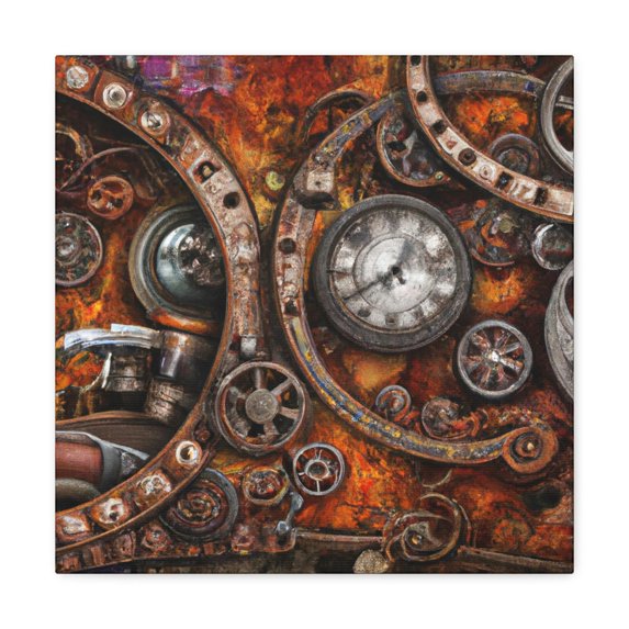 Golden Clockwork Splendor - Canvas