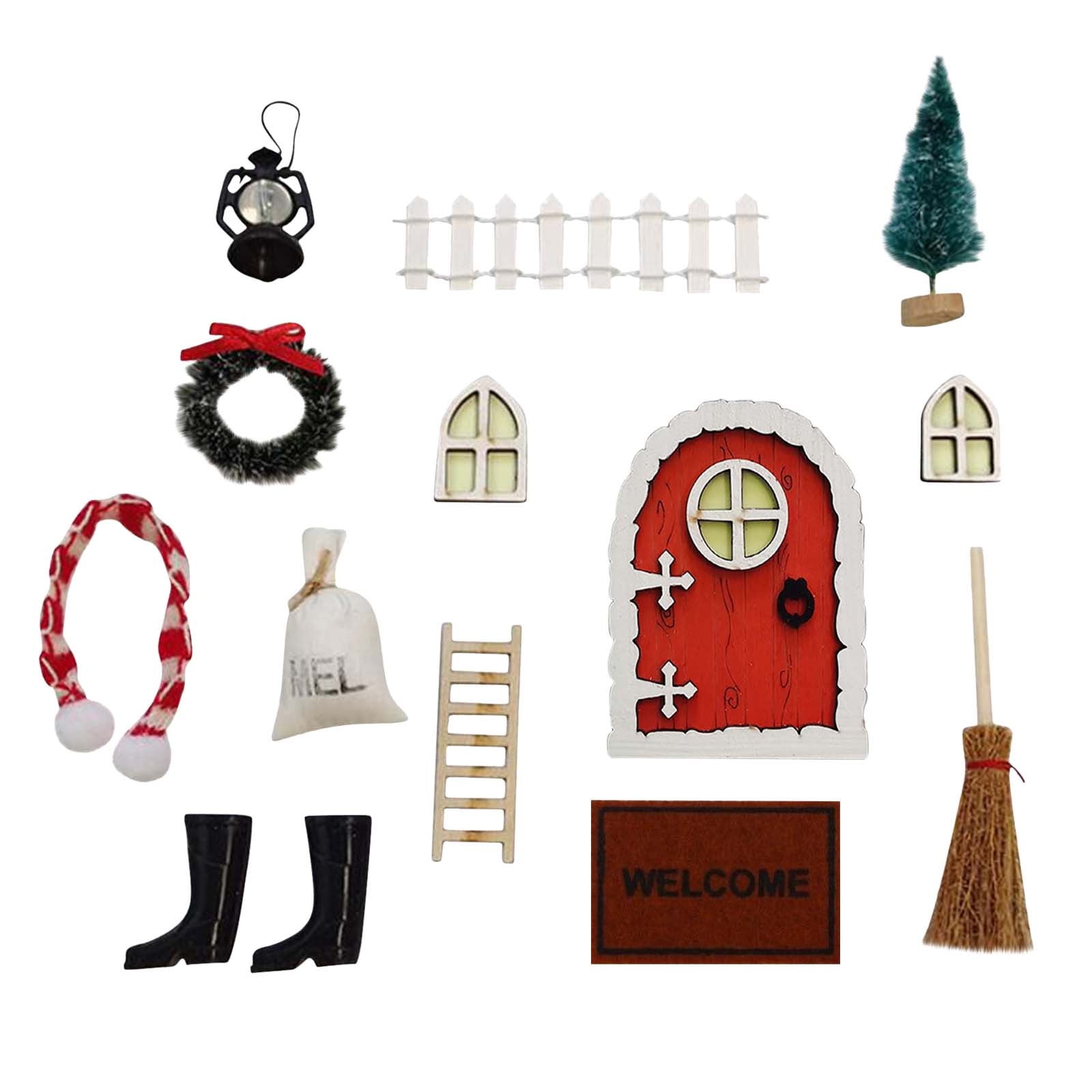 Wmkox8yii Mini Doll House Christmas Decoration Miniature Christmas