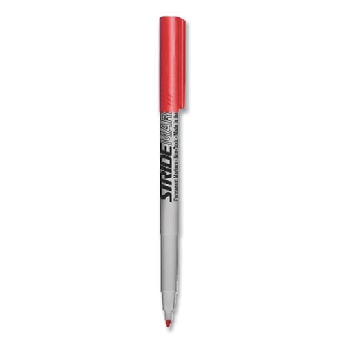 StrideMark Tank Permanent Marker, Broad Chisel Tip, Red, 12/Pack StrideMark Tank Permanent Marker, Broad Chisel Tip, Red, 12/Pack