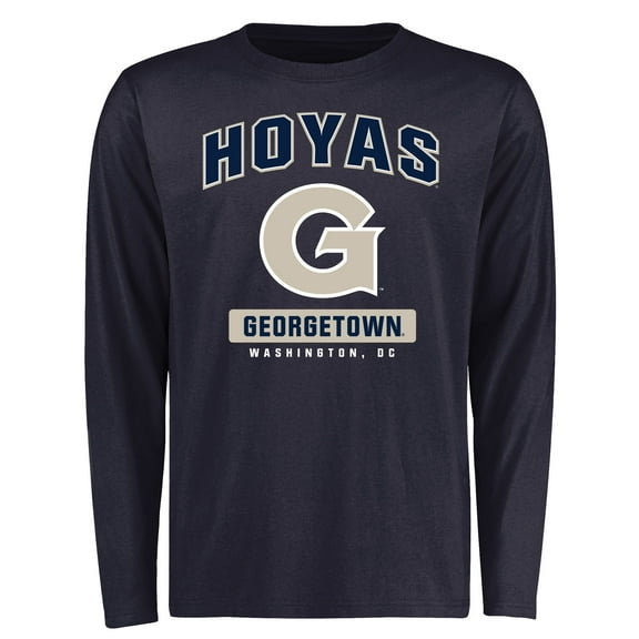 Men's Navy Georgetown Hoyas Campus Icon Long Sleeve T-Shirt
