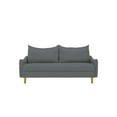 thumbnail image 4 of Liangfu Mid - Century Modern Upholstered Sofa with Gold Legs, Comfortable Loveseat for Living Room, Bedroom Light Grey, 4 of 8